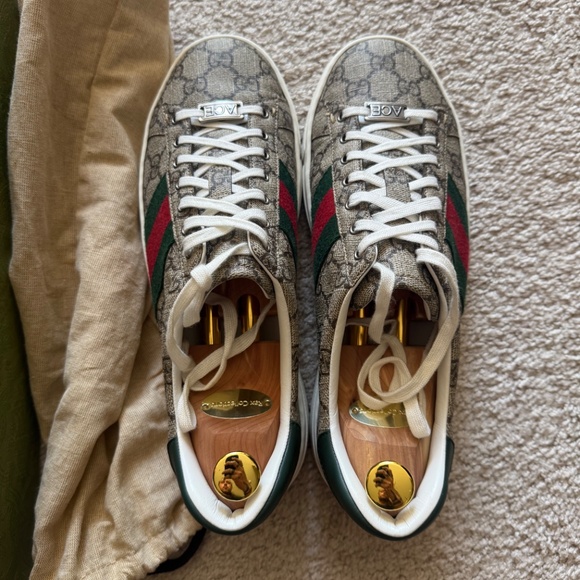 MEN'S GUCCI ACE SNEAKER WITH WEB - Picture 3 of 8